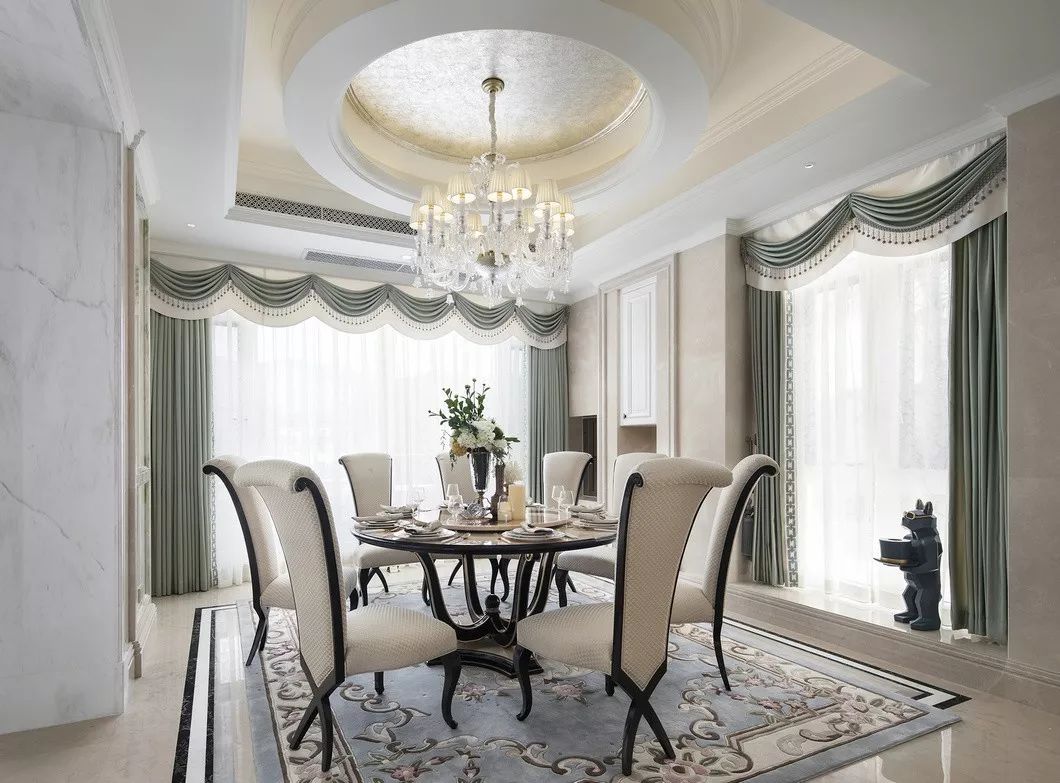 简欧风格别墅装修设计效果图-天湖郦都别墅450平米-别墅餐厅装修设计 简欧风格别墅装修设计效果图-天湖郦都别墅450平米-别墅餐厅装修设计