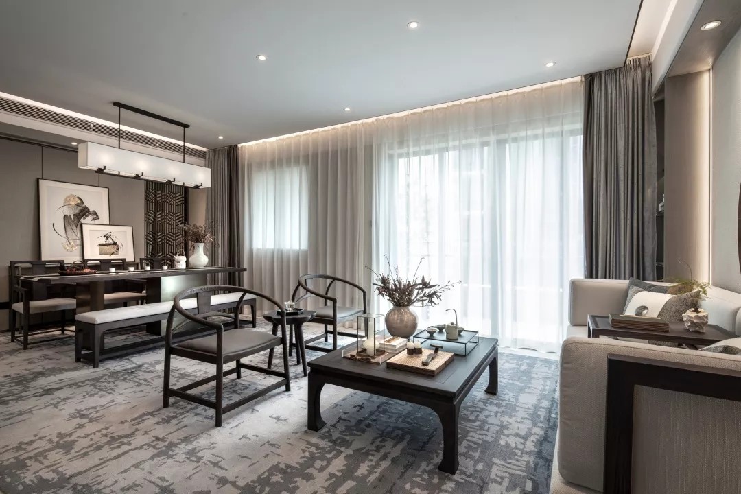 新中式风格家装设计室内装修效果图-客厅茶几 新中式风格家装设计室内装修效果图-客厅茶几