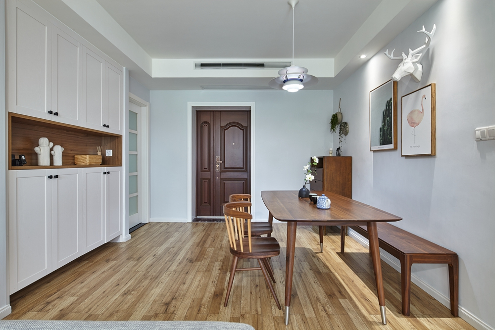 北欧原木风格家装设计室内装修效果图-餐厅 北欧原木风格家装设计室内装修效果图-餐厅