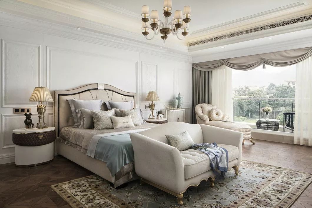 简欧风格别墅装修设计效果图-天湖郦都别墅450平米-别墅主卧装修设计 简欧风格别墅装修设计效果图-天湖郦都别墅450平米-别墅主卧装修设计