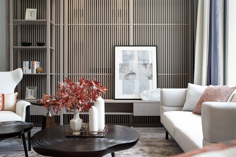 新中式风格别墅室内设计家装案例-客厅茶几沙发