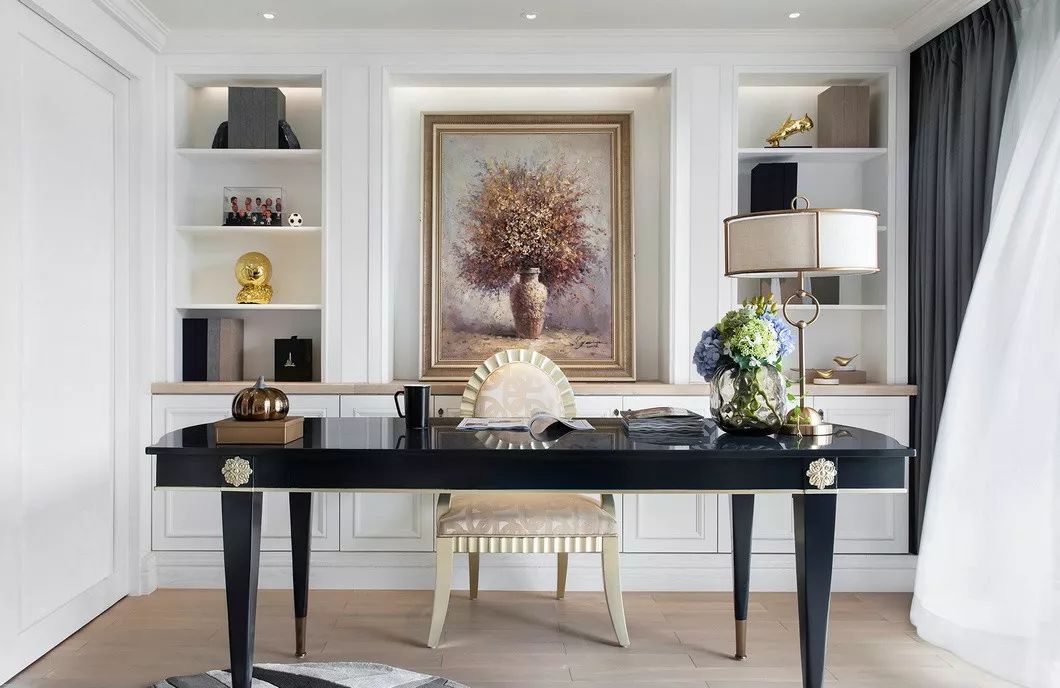 简欧风格别墅装修设计效果图-天湖郦都别墅450平米-别墅书房装修设计 简欧风格别墅装修设计效果图-天湖郦都别墅450平米-别墅书房装修设计