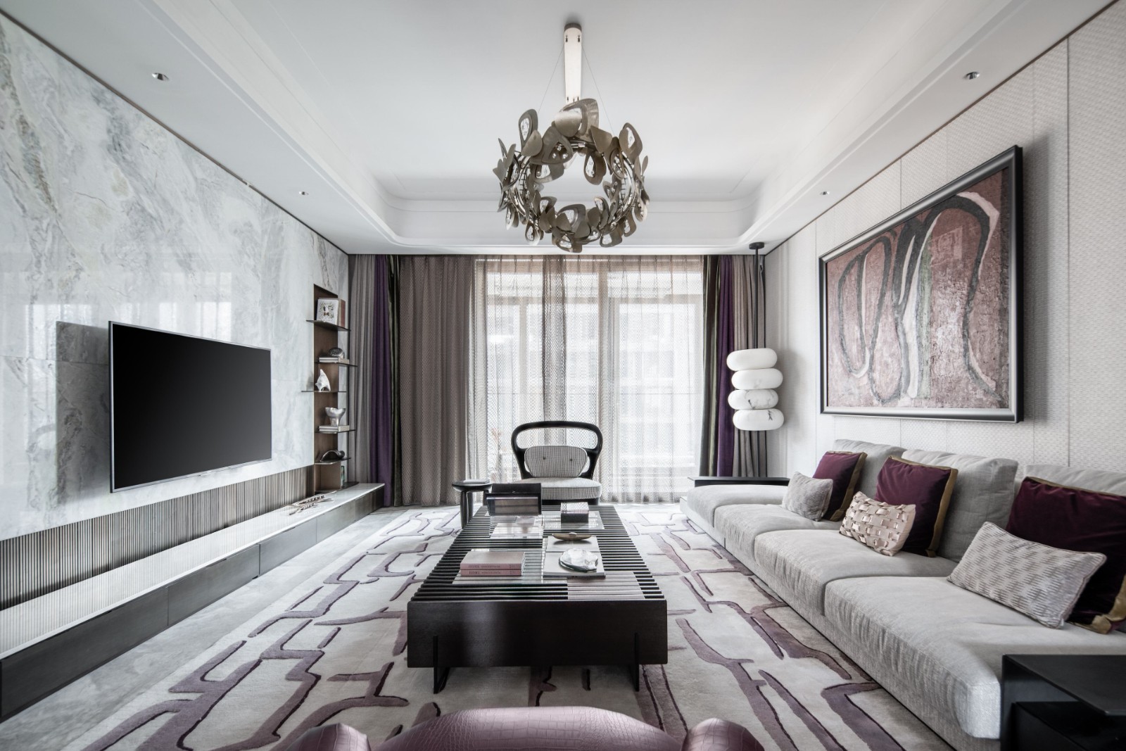 新中式风格家装设计室内装修效果图-客厅 新中式风格家装设计室内装修效果图-客厅