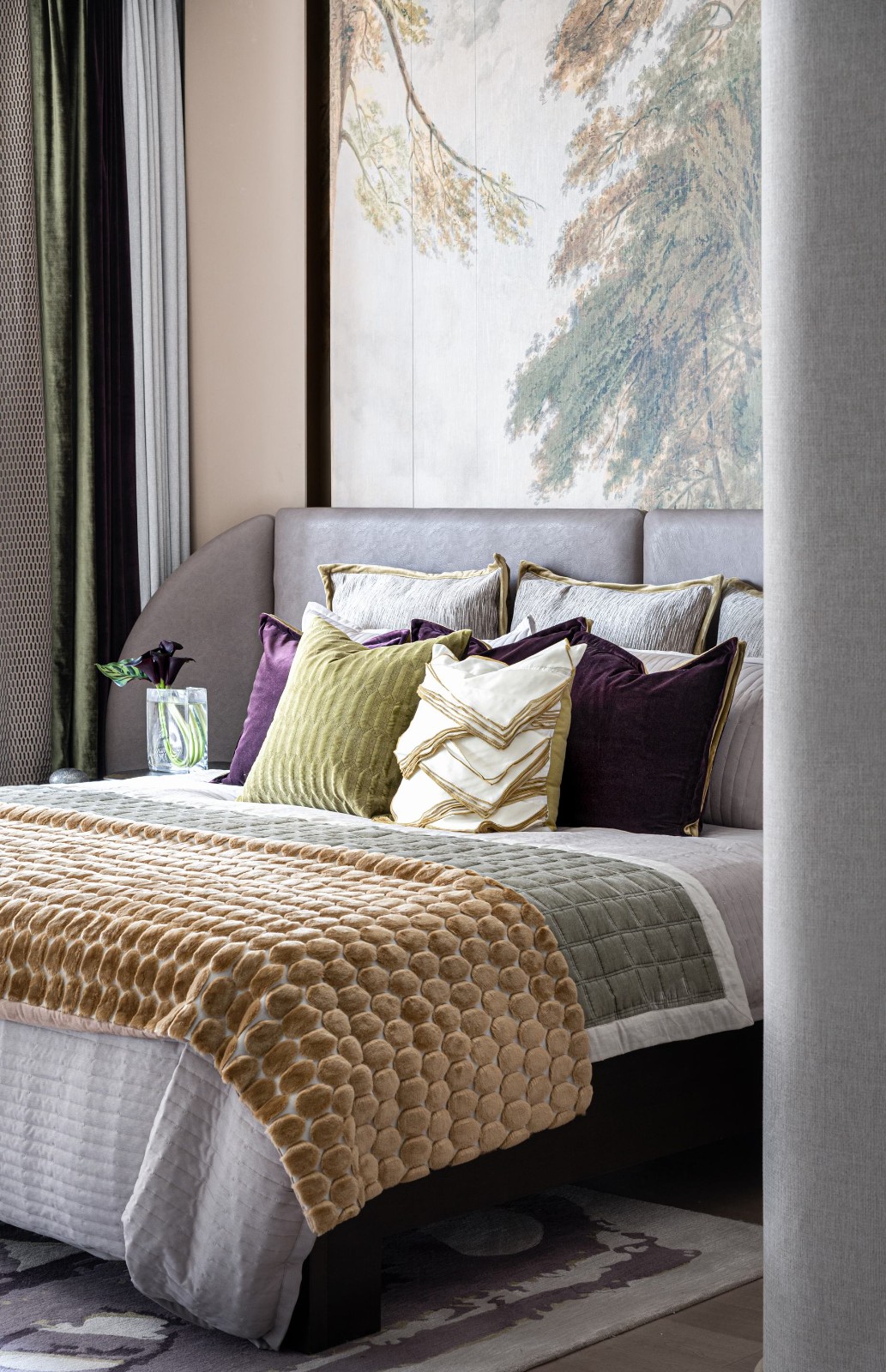 新中式风格家装设计室内装修效果图-主卧 新中式风格家装设计室内装修效果图-主卧