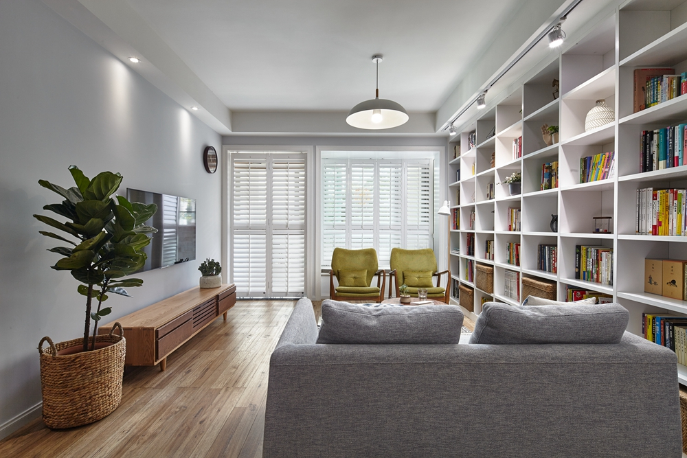 北欧原木风格家装设计室内装修效果图-客厅 北欧原木风格家装设计室内装修效果图-客厅